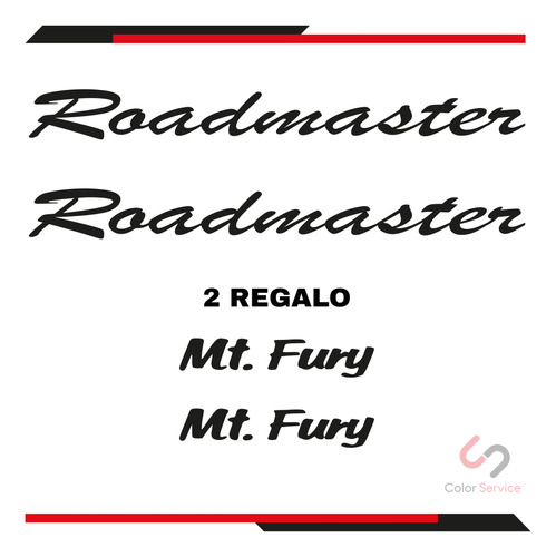 Calca Sticker Para Bici Roadmaster De 30x4cm 2pz+2 De Regalo