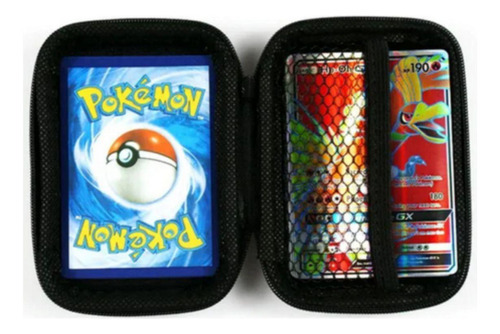 Estojo Porta Cards Cartas Pokemon Go Pikachu Portátil Preto
