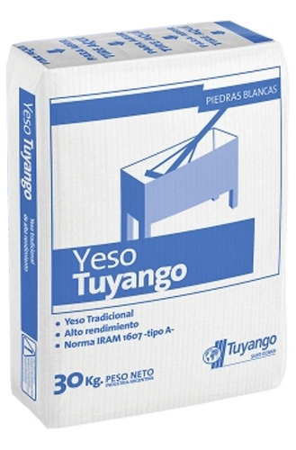 Tuyango Yeso Blanco Bolsa De 30 Kg 