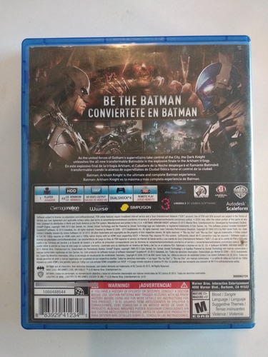 Imagen 2 de 4 de Batman Arkham Knight Ps4 Juego Fisico Usado Sevengamer