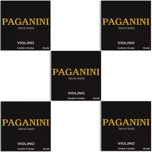 Encordoamento Violino Paganini Kit Com 5 Promoção! 