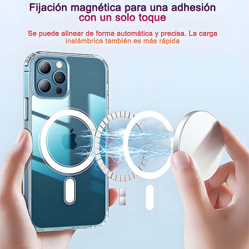 Funda Case Para iPhone 11 12 13 14 15 14pro 15pro 16pro 14pro Max 15pro Max 16pro Max Con Magsafe Rudo Mica Cámara+cargador Inalambrico 7 Kit