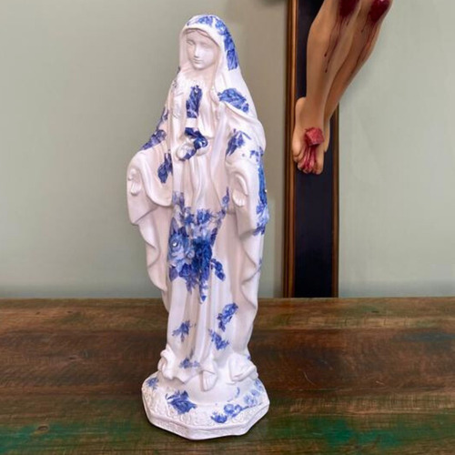 Imagem Nossa Senhora Das Graças Decorada 30cm Decoupage