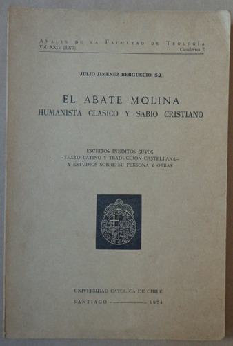 Abate Molina Humanista Clásico 1974 Maule