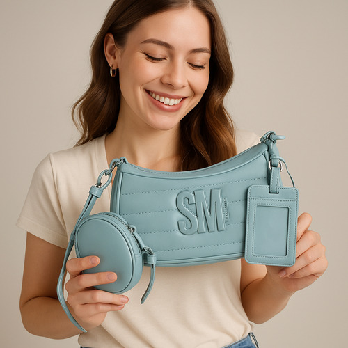 Bolsa Steve Madden Monedero Porta Tarjetas Menta Original