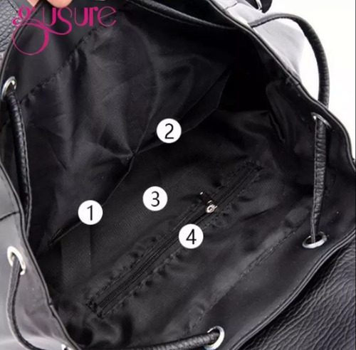 Imagen 9 de 9 de Mochila Mujer Impermeable Bolso Dama Eco Cuero Cod 3912