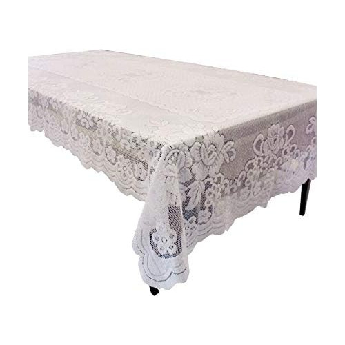 Mantel De Encaje Blanco Rectangular Mesa Rectangular Ma...