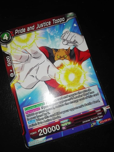 Pride And Justice Toppo Carta Dragon Ball