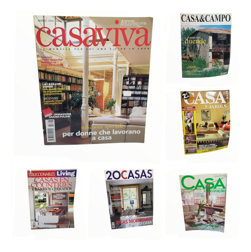 Revistas Casa Y Jardin Casa Viva Casa Y Campo Lote X 6u
