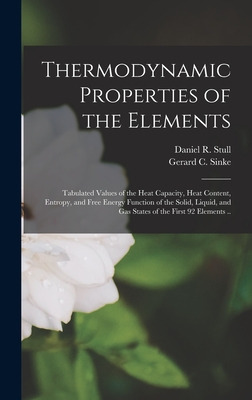 Libro Thermodynamic Properties Of The Elements; Tabulated...