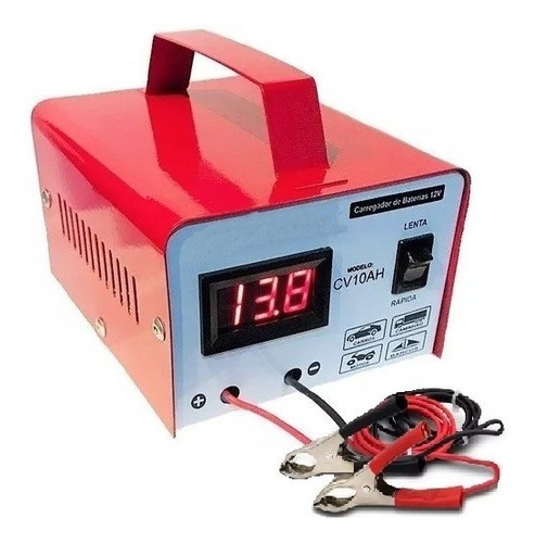 Imagem 1 de 3 de Carregador De Bateria 12v Carro , Moto Cv10ah Inteligente