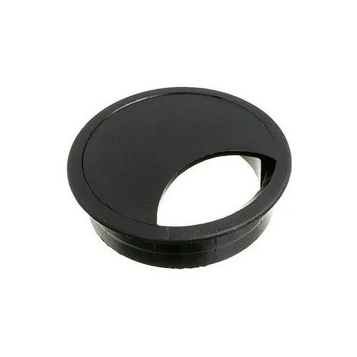 Acabamento Passa Fio ( Passa Cabo) 46mm 02 Peças Cor Preto