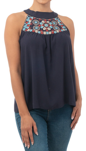 Blusa Casual Dama Cuello Redondo Estampada Para Mujer 