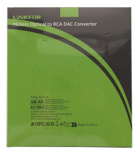 Linkfor Convertidor Dac 192khz Convertidor Digital A Anal...