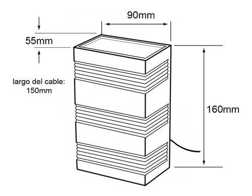 Imagen 6 de 6 de Luminaria Para Muro Exterior, Negro 6w Luz Día Tecnolite
