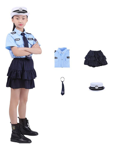 Disfraz De Disfraz De Oficial De Policía De Lujo Para Niños