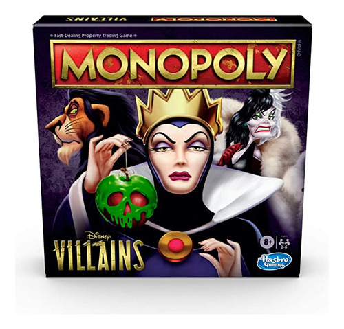 Monopoly: Disney Villains Edition Juego De Mesa Para Niños.
