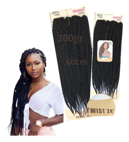 Cabelo Twist Mambo Havana Diversas Cores + Brinde Top