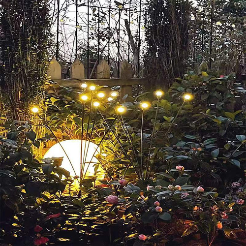 2 Lámparas Solares Con Forma De Luciérnaga De 10 Led Para Ex