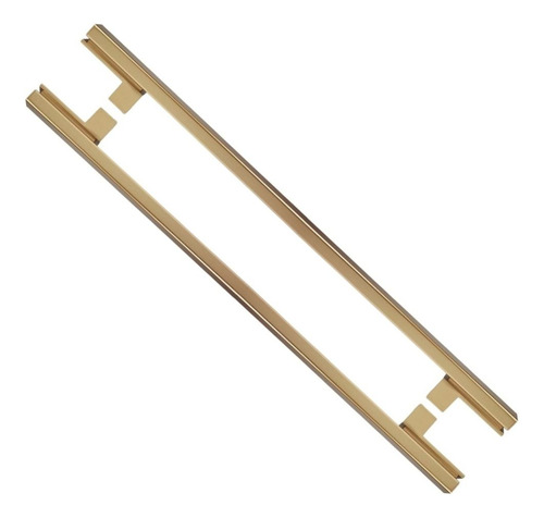 Puxador Para Porta Living Dourado Zen Duplo 50 Cm (500 Mm)