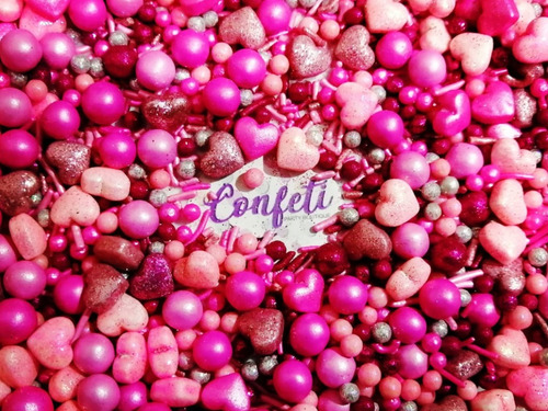 Sprinkle Confeti San Valentin Corazon Rosa