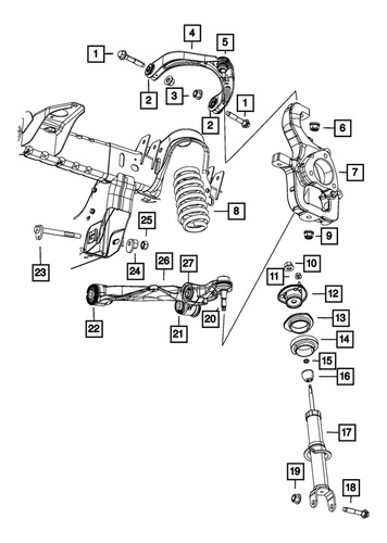 Aislador Base Delantero Ram 1500 Classic 3.6 2020 2021 2022