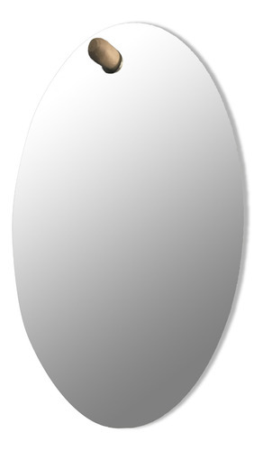 Espelho Pen Wood Oval 60x40 Cor da moldura Sem Moldura