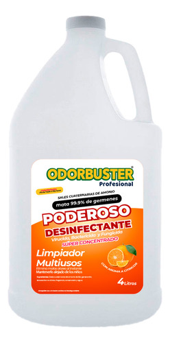 Limpiador Desinfectante Concentrado Biodegradable Cítrico 4l