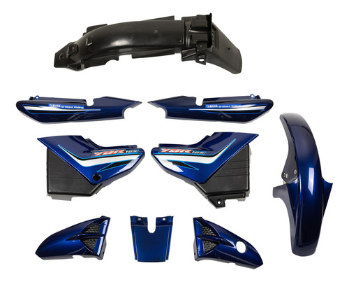 Kit Plasticos Completo Yamaha Ybr125 Azul China / Arg Mtc