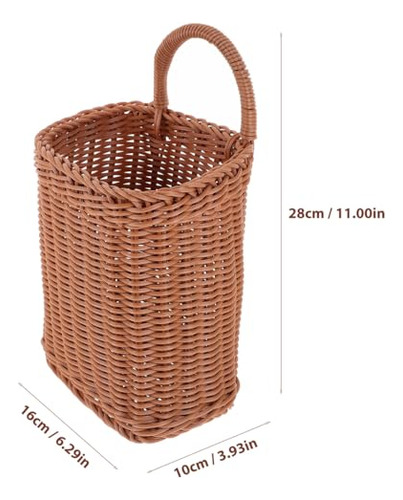 Cesta Colgante De Mimbre Angoily, Cesta De Almacenamiento Te