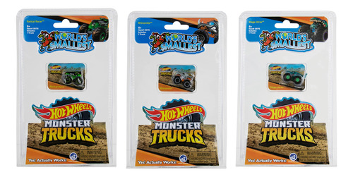 Worlds Smallest Hot Wheels Monster Trucks Series 3 (paquete.