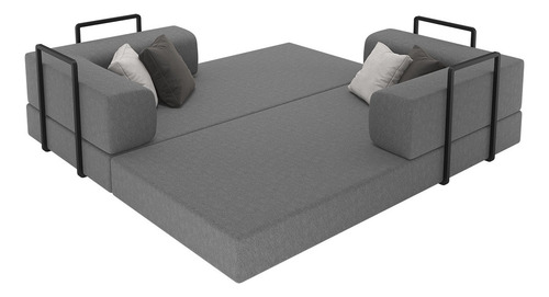 Puff Na Caixa Multiuso 3 Em 1 Sofá Modular 2 Lugares Cama