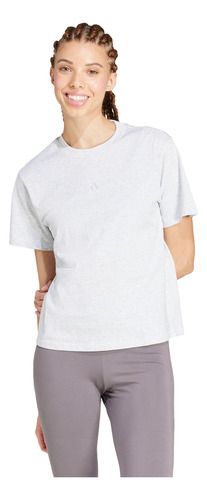 Polera adidas Casual Essentials Mujer Gris Jc5945