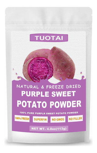 Polvo De Camote Morado Liofilizado, 4.0 Oz, Polvo De Camote