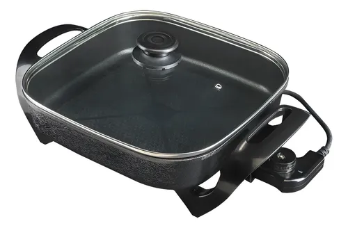 Panela Multifuncional Elétrica Quadrada 30cm Grill Antiaderente Portátil Mangiare Agratto Apeq01i
