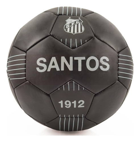 Bola Futebol Santos Society Original Preta - Edição Limitada