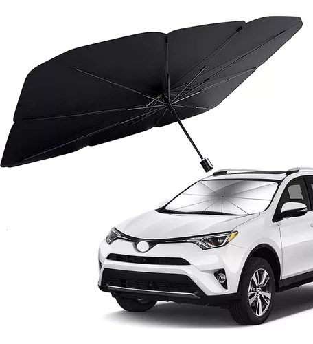 Parasol plegable para parabrisas de automóvil, con bloqueo UV, protege el  vehículo del sol y el calor UV, fácil de usar (57 x 31 pulgadas)