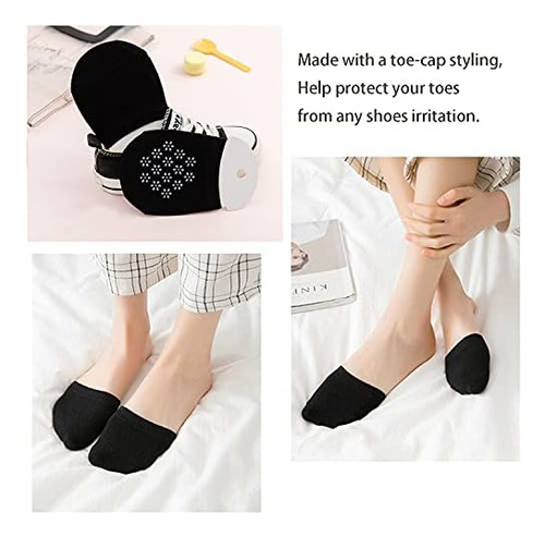 Yfunnle 10 Pares Toe Topper Calcetines Mujeres Teo Liner Haf