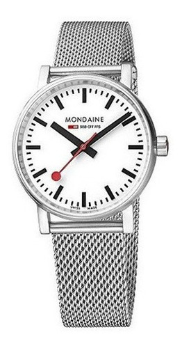 Mondaine Sbb Reloj Casual De Cuarzo Suizo De Acero Inoxidabl