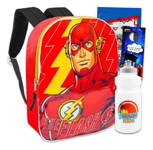 Dc Comics The Flash Backpack Para Ninos, Paquete Con Mochila