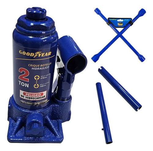 Para Ford Fiesta Criquet Botella Goodyear 2 Tn Y Llave Cruz