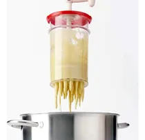 Comprar Batidor Manual Giratorio Multifuncional Slim Company Mezclador Portátil Con Manivela Para Huevo Repostería Mezclas De Cocina Masa Pasta Harinas Spatzle Color Rojo