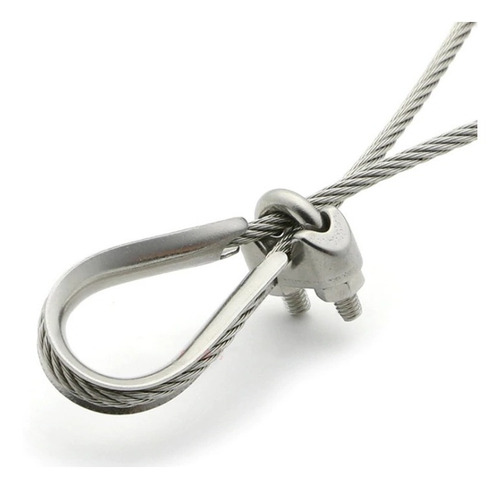 10 Guardacabos Galvanizado 5/16 - 8mm P/ Soga - Cables Acero