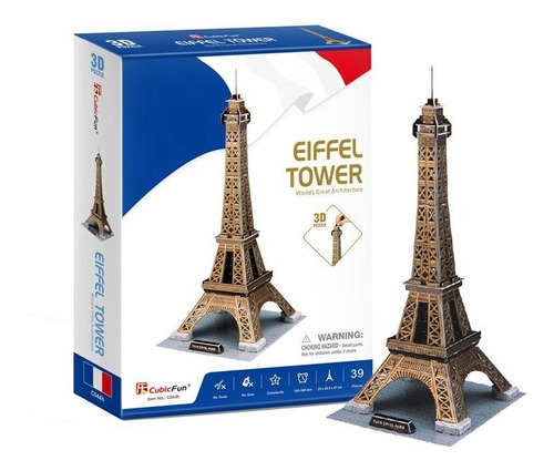 Puzzle 3d Eiffel Tower C044h 39 Pcs - Cubicfun