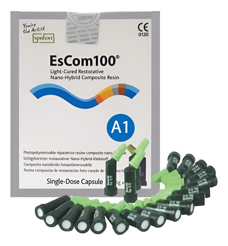 Resina Compuesta Escom 100 B2 Nanohíbrida Fotocurado Cápsula