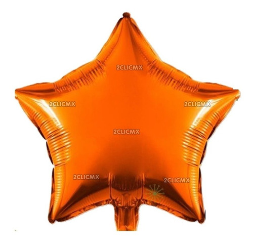 Globos Metalicos Estrella Naranja 45 Cm Mayoreo 10 Pz