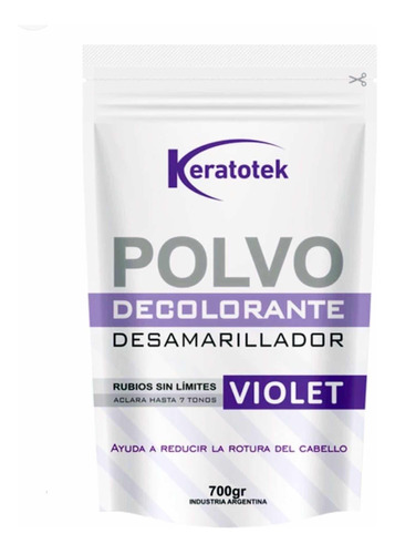 Polvo Decolorante Keratotex Violet X 700 Gs Bellísima