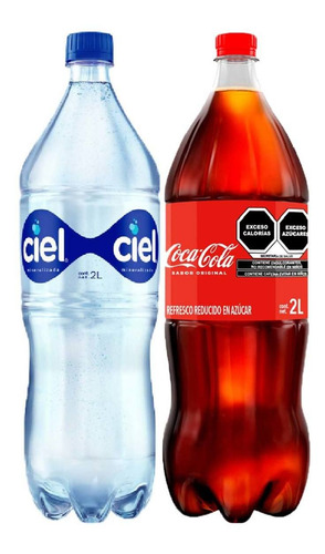 Refresco Coca Cola Original más Agua Mineralizada Ciel 2L