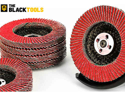 Disco De Lixa Flap Disc 4.1/2 Zirconio Grão 40 Caixa 10 Pcs Cor Amarelo
