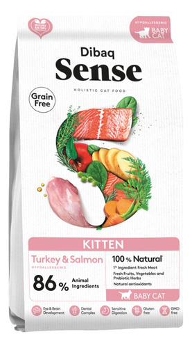 Dibaq Sense Alimento Kitten Salmon Y Pavo Gatos 6kg